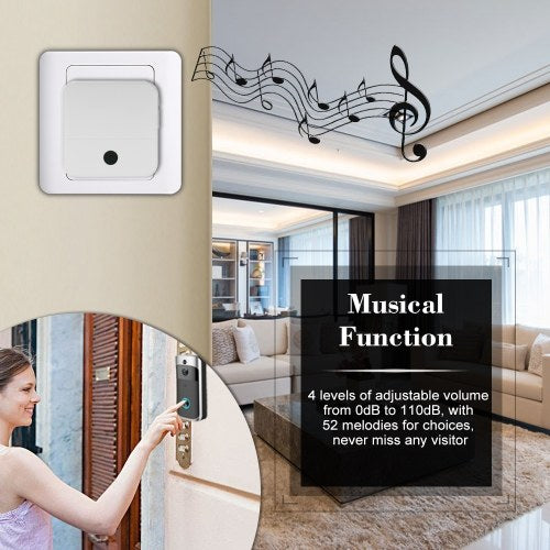 Smart HD 1080P Wireless Video Intercom WI-FI Video Door Phone Visual Door Bell WIFI Doorbell Camera for Apartments IR Alarm Wireless Security Camera with Batteries & 2 Chimes Silver