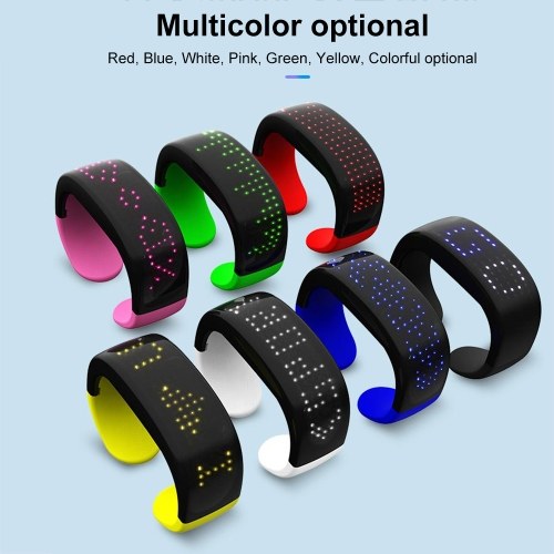 Glowing Wrist Band LED Sports Slap Flash Bracelet