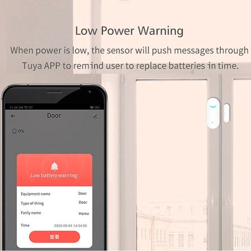 Intelligent WiFi Door Sensor Window Alarm