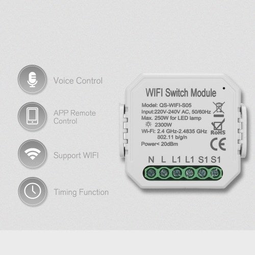 Tuya Mini Wifi Switch Wireless Remote Switch