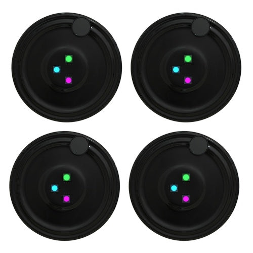 4PCS/Set Led Coaster Round Shape Luminous Coaster Cup Mat