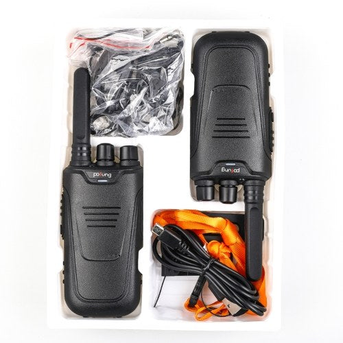 BaoFeng T11 2PCS Mini Walkie Talkie 446.00625- 446.09375 MHz 16CH Portable Handheld Transceiver Interphone VOX Function Battery Save LED Flashlight Two Way Radio