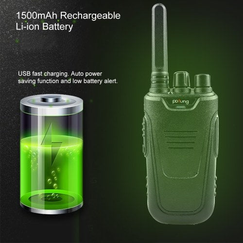 BaoFeng T11 2PCS Mini Walkie Talkie 446.00625- 446.09375 MHz 16CH Portable Handheld Transceiver Interphone VOX Function Battery Save LED Flashlight Two Way Radio