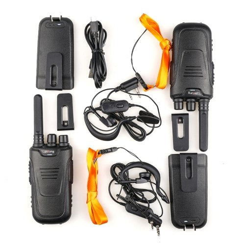 BaoFeng T11 2PCS Mini Walkie Talkie 446.00625- 446.09375 MHz 16CH Portable Handheld Transceiver Interphone VOX Function Battery Save LED Flashlight Two Way Radio