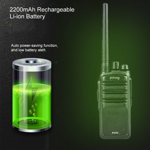 POFUNG P53U Mini Walkie Talkie 430-440MHz 16CH Portable Handheld Transceiver Interphone VOX Function Two Way Radio