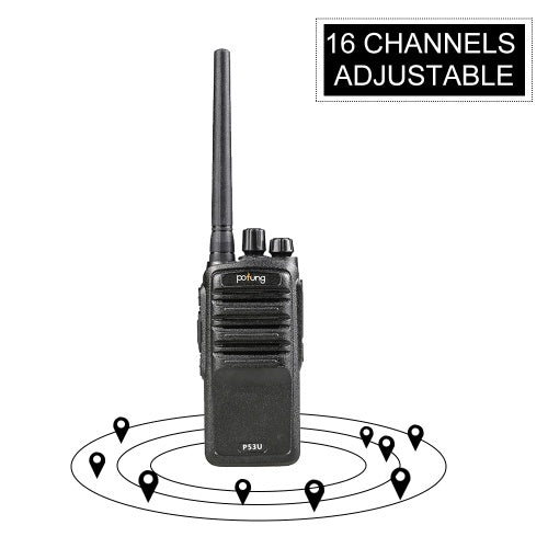 POFUNG P53U Mini Walkie Talkie 430-440MHz 16CH Portable Handheld Transceiver Interphone VOX Function Two Way Radio