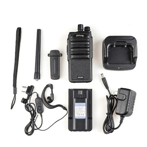 POFUNG P53U Mini Walkie Talkie 430-440MHz 16CH Portable Handheld Transceiver Interphone VOX Function Two Way Radio