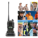 POFUNG P52UV Mini Walkie Talkie Portable Handheld Transceiver Interphone VOX Function Battery Save LED Flashlight FM Radio Two Way Radio