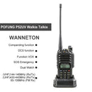 POFUNG P52UV Mini Walkie Talkie Portable Handheld Transceiver Interphone VOX Function Battery Save LED Flashlight FM Radio Two Way Radio