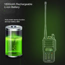 POFUNG P52UV Mini Walkie Talkie Portable Handheld Transceiver Interphone VOX Function Battery Save LED Flashlight FM Radio Two Way Radio