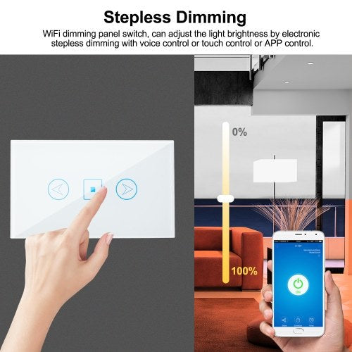 WiFi Dimming Panel Switch LED Dimmer Switch Ewelink APP Remote Control