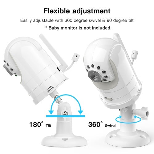 Adjustable Baby Monitor Wall Mount Baby Camera Mount Bracket Holder Perfect Angle & Easy to Install