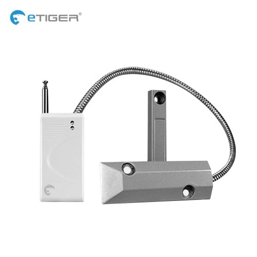 eTIGER ES-D4F Long Distance Wireless 433MHz Door Sensor Roller Shutter Metal Rolling Door Magnetic Contact Sensor