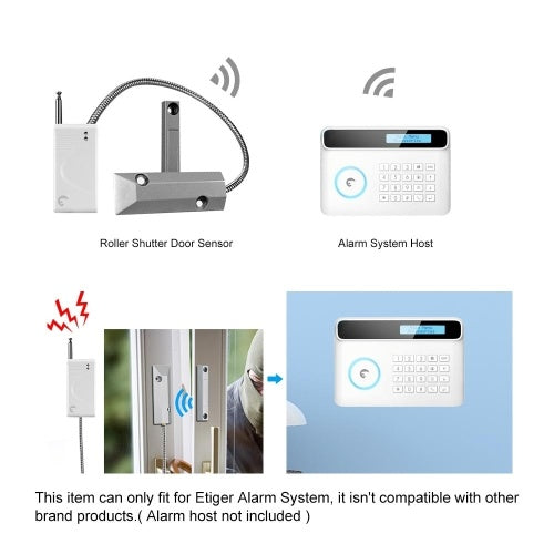 ETIGER ES-D4F لمسافات طويلة لاسلكية 433 ميجا هرتز مستشعر الباب الأسطوانة مصراع المعادن المتداول الباب مستشعر الاتصال المغناطيسي