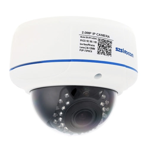 szsinocam H.264 HD 1080P 2.8-12mm 4X Digital Zoom IP Camera with 30pcs IR LEDs CCTV Security