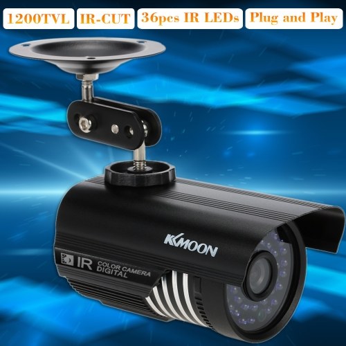 كاميرا CCTV تناظرية خارجية KKmoon® 1200TVL للمراقبة الأمنية