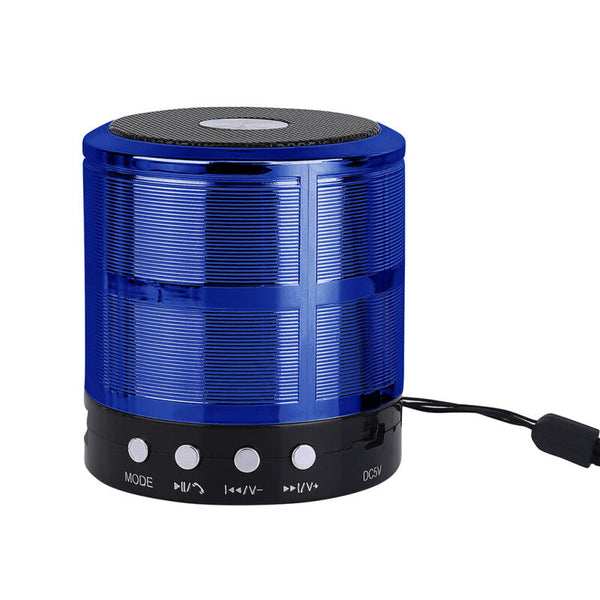 SD Card Speaker Durable Bluetooth Stereo - Blue