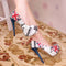 Sexy New Women Pumps Flag Print PU Leather Concealed Platform Stiletto High Heels White