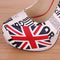 Sexy New Women Pumps Flag Print PU Leather Concealed Platform Stiletto High Heels White