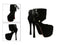 Women Sexy High Heels Platform Sole Ribbon Shoes Pumps Black