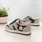 New Fashion Women Canvas Sneakers Flats Floral Print Lace Up Low Top Plimsoll Shoes Blue/Pink/Black