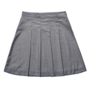 School Uniform Pleated High Waist Skirt - Gray