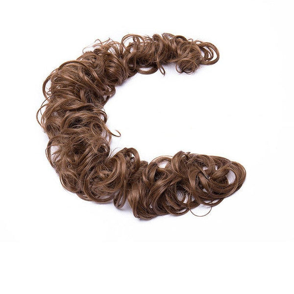 Scrunchie Hair Ponytail Wrap Curly - Light Brown