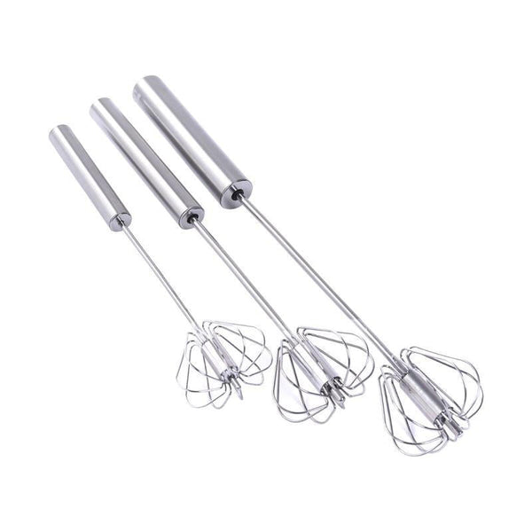 Semi-Automatic Premium Egg Whisk - Silver