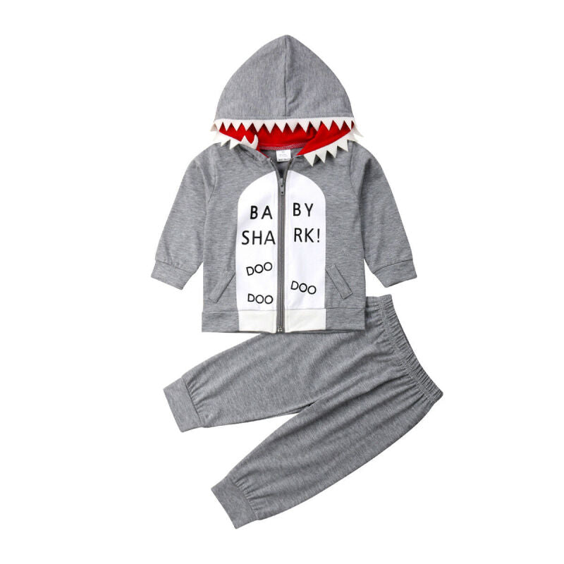 Shark Hooded Sportswear - Gray