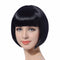 Short Bob Cut Synthetic Fake Hair - Black