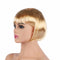 Short Bob Cut Synthetic Fake Hair - Blonde