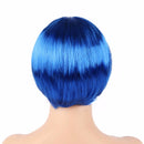 Short Bob Cut Synthetic Fake Hair - Blue