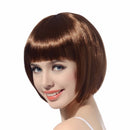 Short Bob Cut Synthetic Fake Hair - Brown