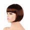 Short Bob Cut Synthetic Fake Hair - Brown