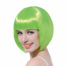 Short Bob Cut Synthetic Fake Hair - Green