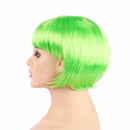 Short Bob Cut Synthetic Fake Hair - Green