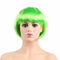 Short Bob Cut Synthetic Fake Hair - Green