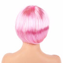 Short Bob Cut Synthetic Fake Hair - Pink