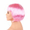 Short Bob Cut Synthetic Fake Hair - Pink