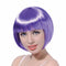 Short Bob Cut Synthetic Fake Hair - Purple