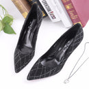 Shuangfeng Woman Leather Pointed Pumps - Black