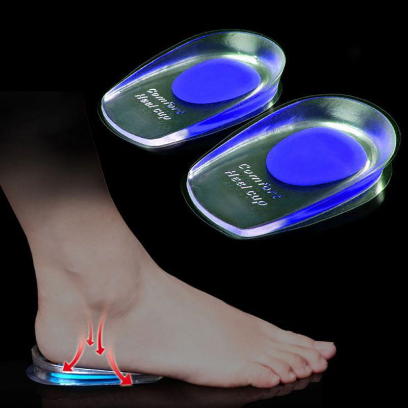 Silicone Soft Gel Anti-Slip Heel Insoles - Blue