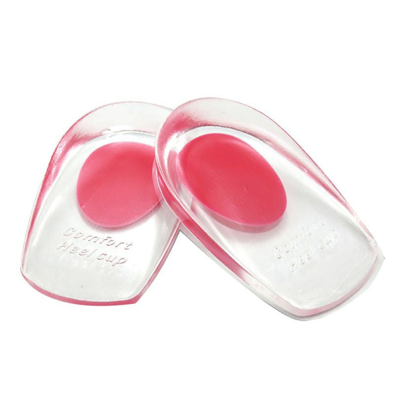 Silicone Soft Gel Anti-Slip Heel Insoles - Red