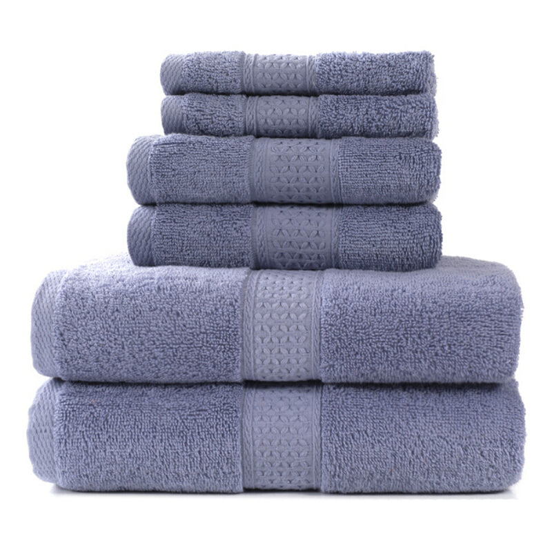 Skin-Friendly Cotton Super Absorbent Towel - Blue Gray