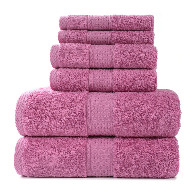 Skin-Friendly Cotton Super Absorbent Towel - Wine Red