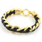 Skull Premium Braided Wristband - Gold