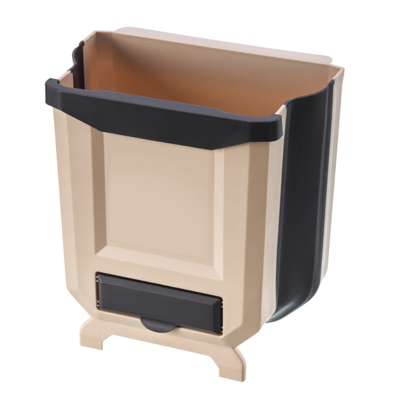 Small Compact Kitchen Hanging Trash Bin - Coffee