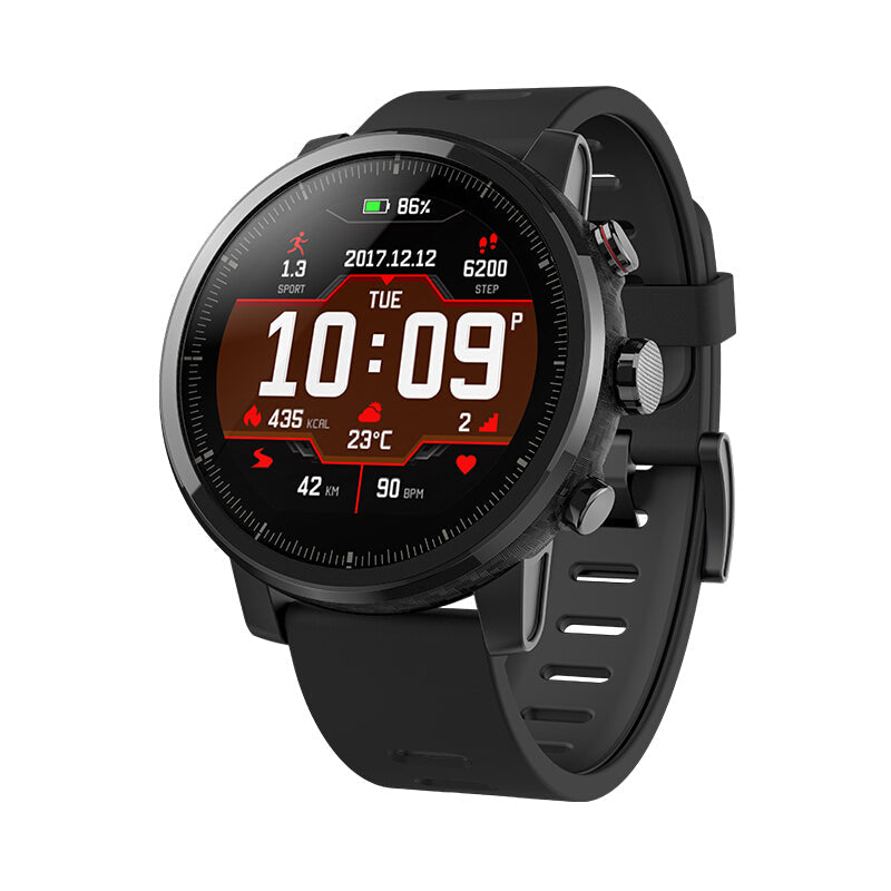 Smart Sports Watch Heart Rate Monitor - Black