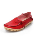 Soft Flats Women Moccasins Leather Shoes - Red