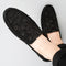 Soft Moccasins Men Loafers - Black